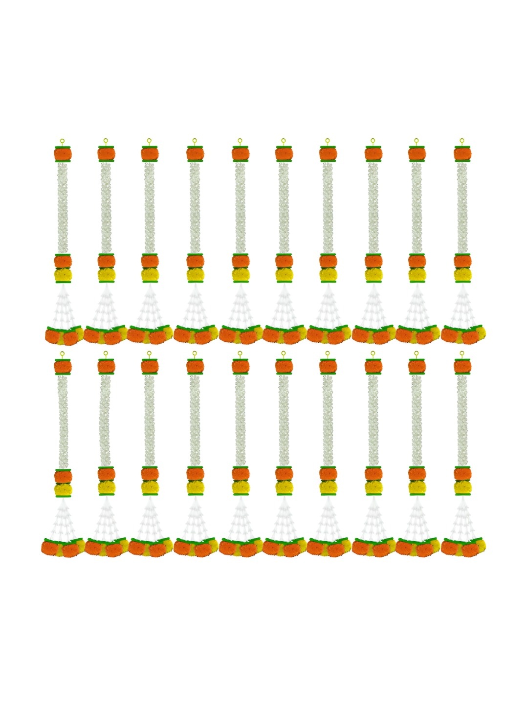 

iHandikart Hanging Marigold Garland Artificial Flower, White