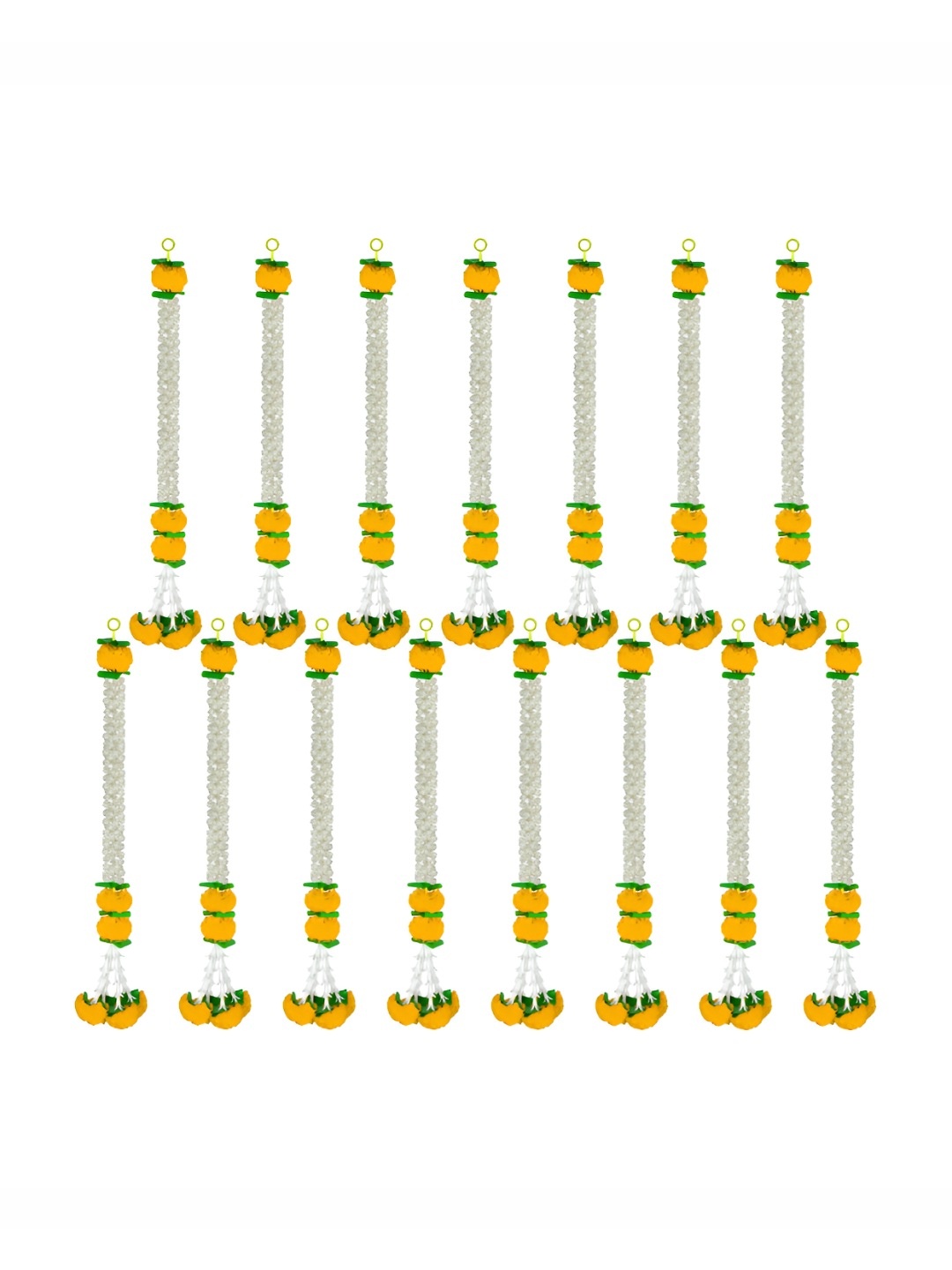 

iHandikart Yellow 15 Pieces Hanging Marigold Artificial Flower