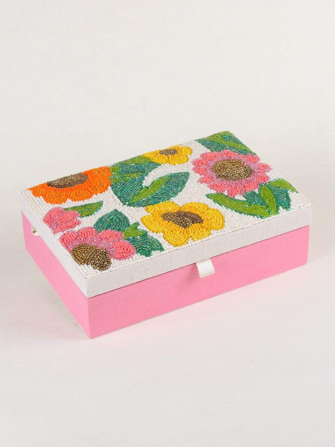 

The Wishing Chair Pink & White Embellished Bamboo Jewellery Box