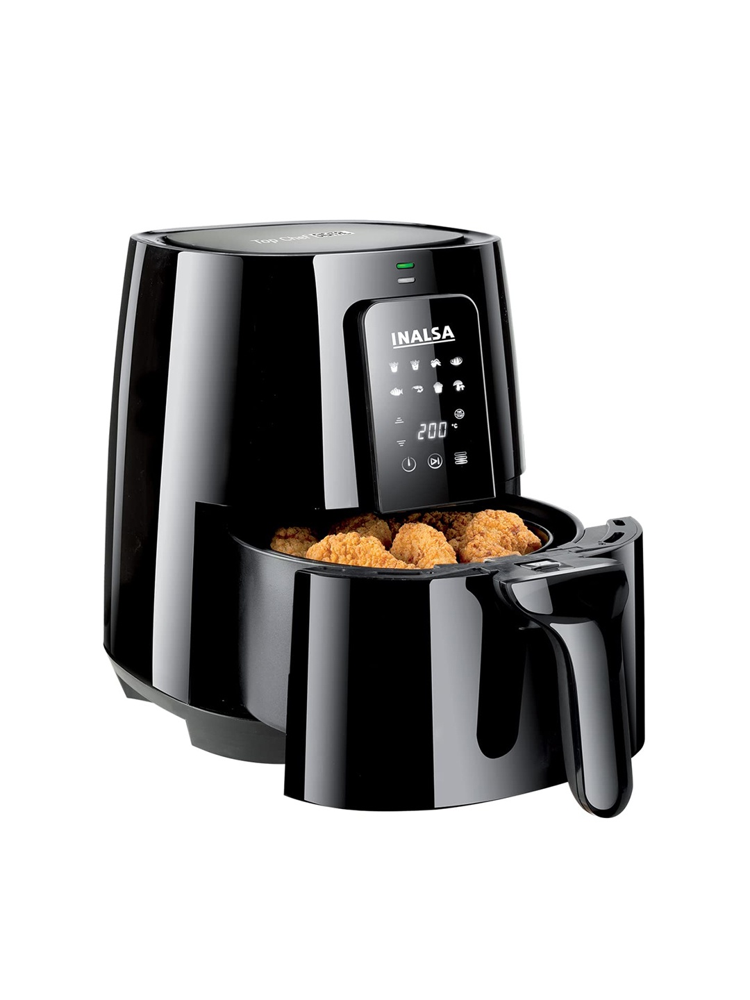 

Inalsa Black 1400 Watt Stainless Steel Air Fryer With Cool Touch Handle 4 L