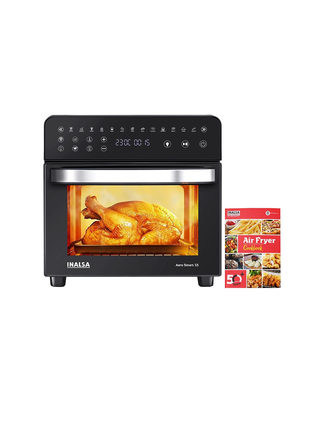 

Inalsa Black Aero Smart Air Fryer Oven 15 L