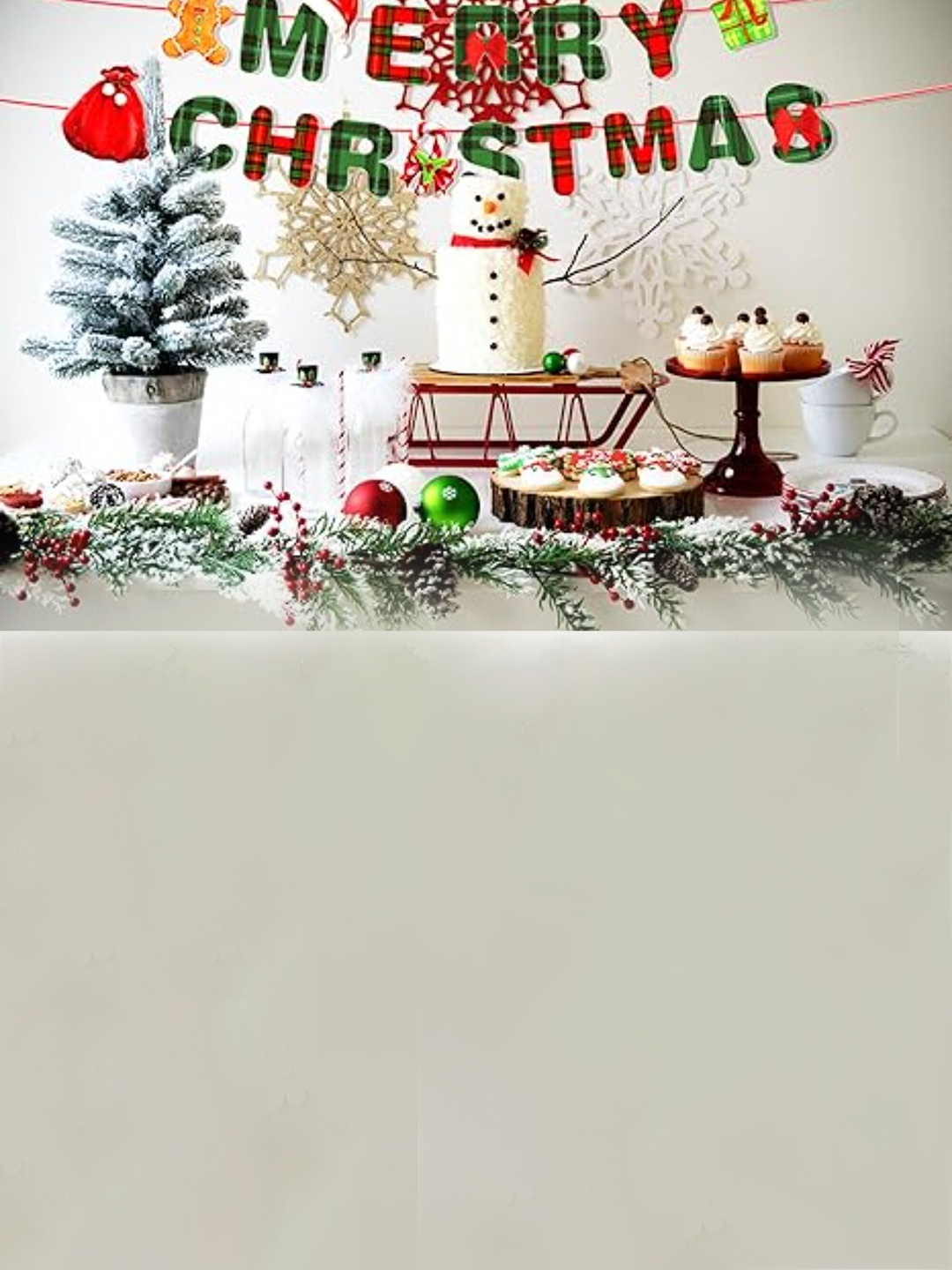 

Babymoon Red & Green Merry Christmas Printed Banner
