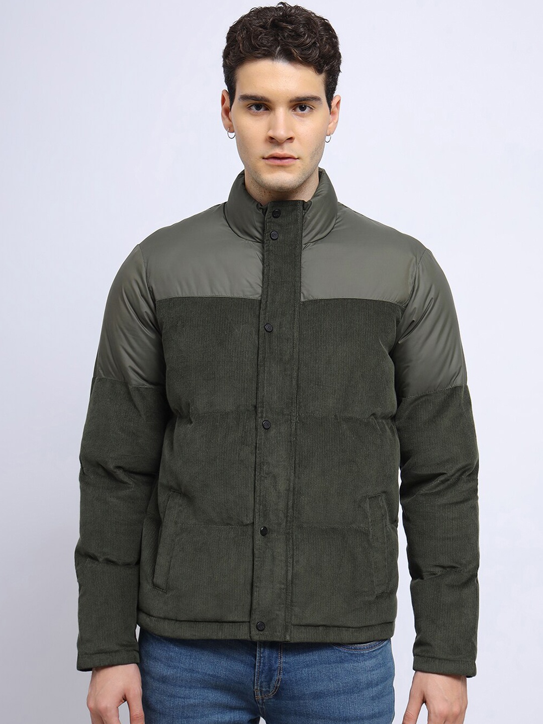

Lee Mock Collar Long Sleeves Tailored Jacket, Green