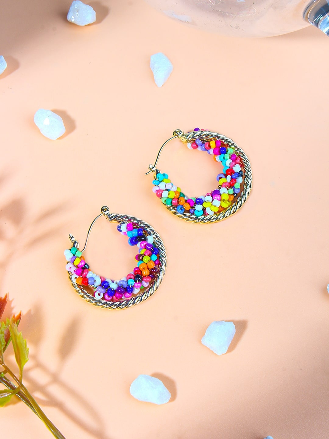 

Stylecast X KPOP Gold-Plated Beaded Contemporary Drop Earrings