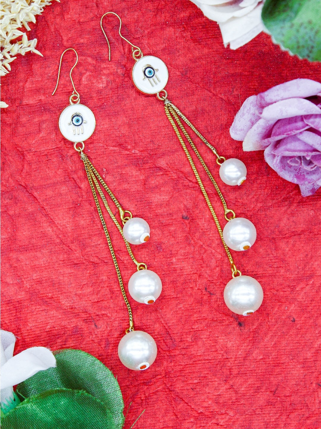 

Stylecast X KPOP Gold-Plated Bedaed Contemporary Drop Earrings