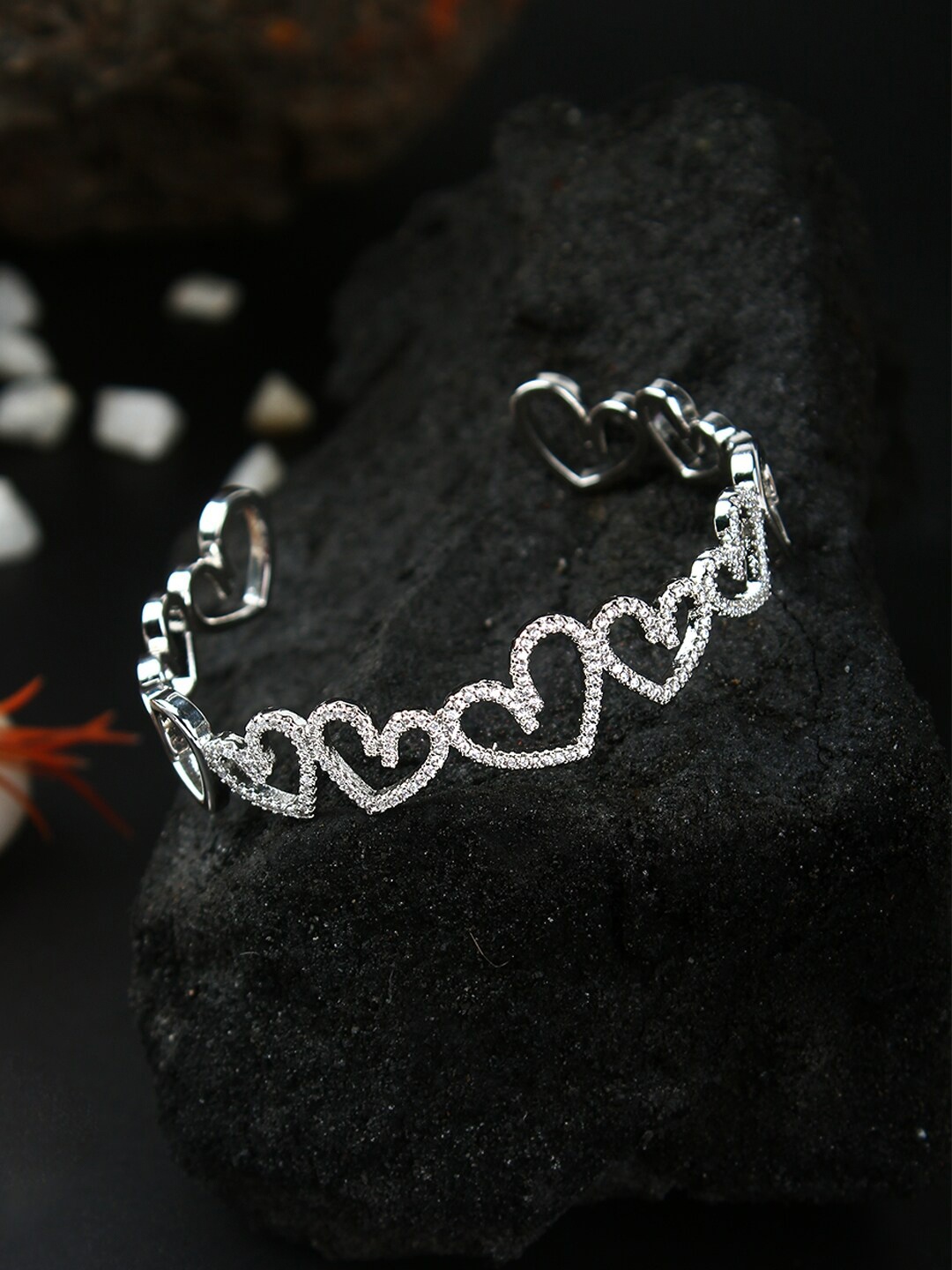 

Stylecast X KPOP Transparent Silver Plated Cubic Zirconia Bracelet