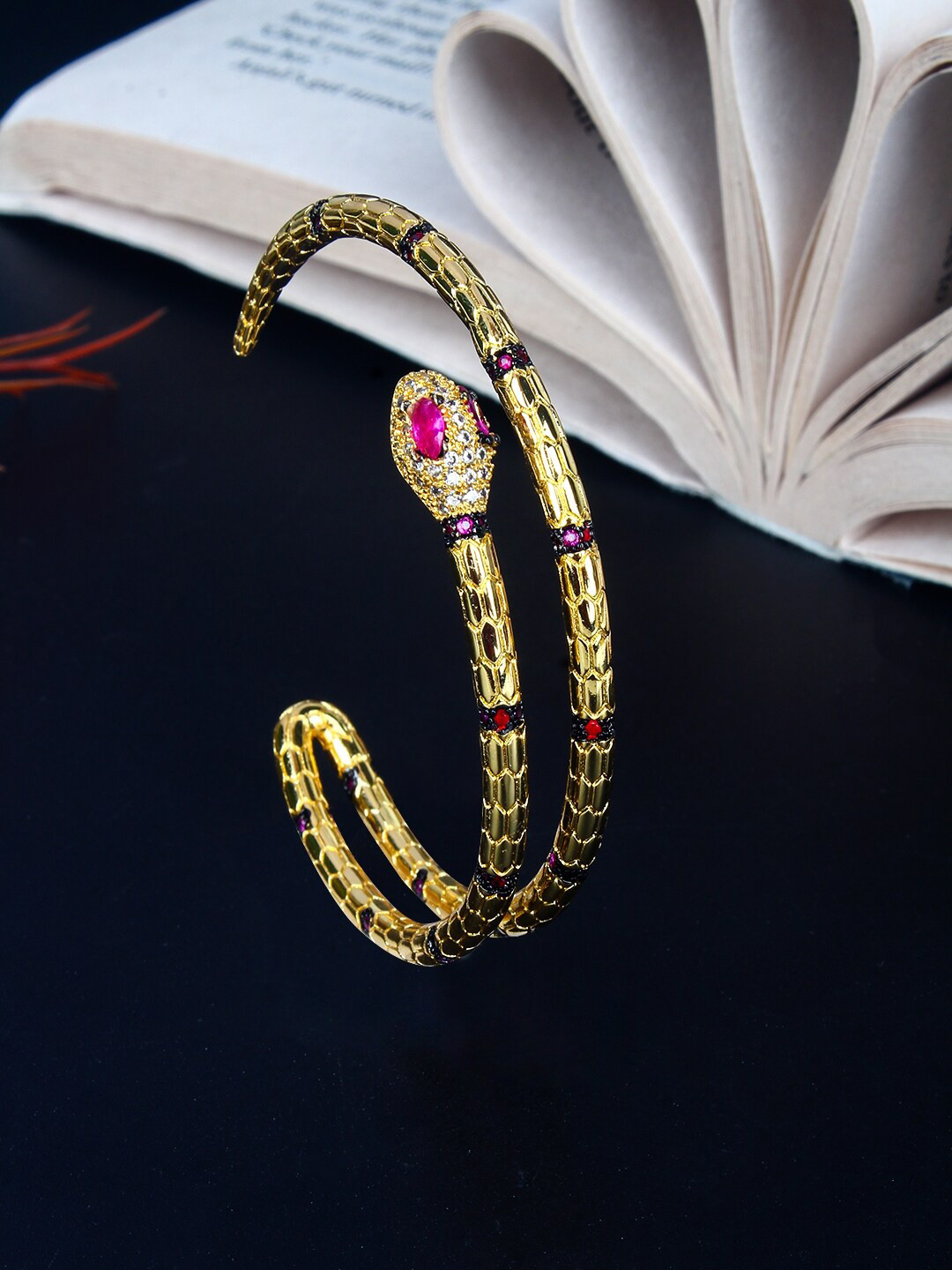 

Stylecast X KPOP Transparent Gold Plated Cubic Zirconia Bangle-Style Bracelet