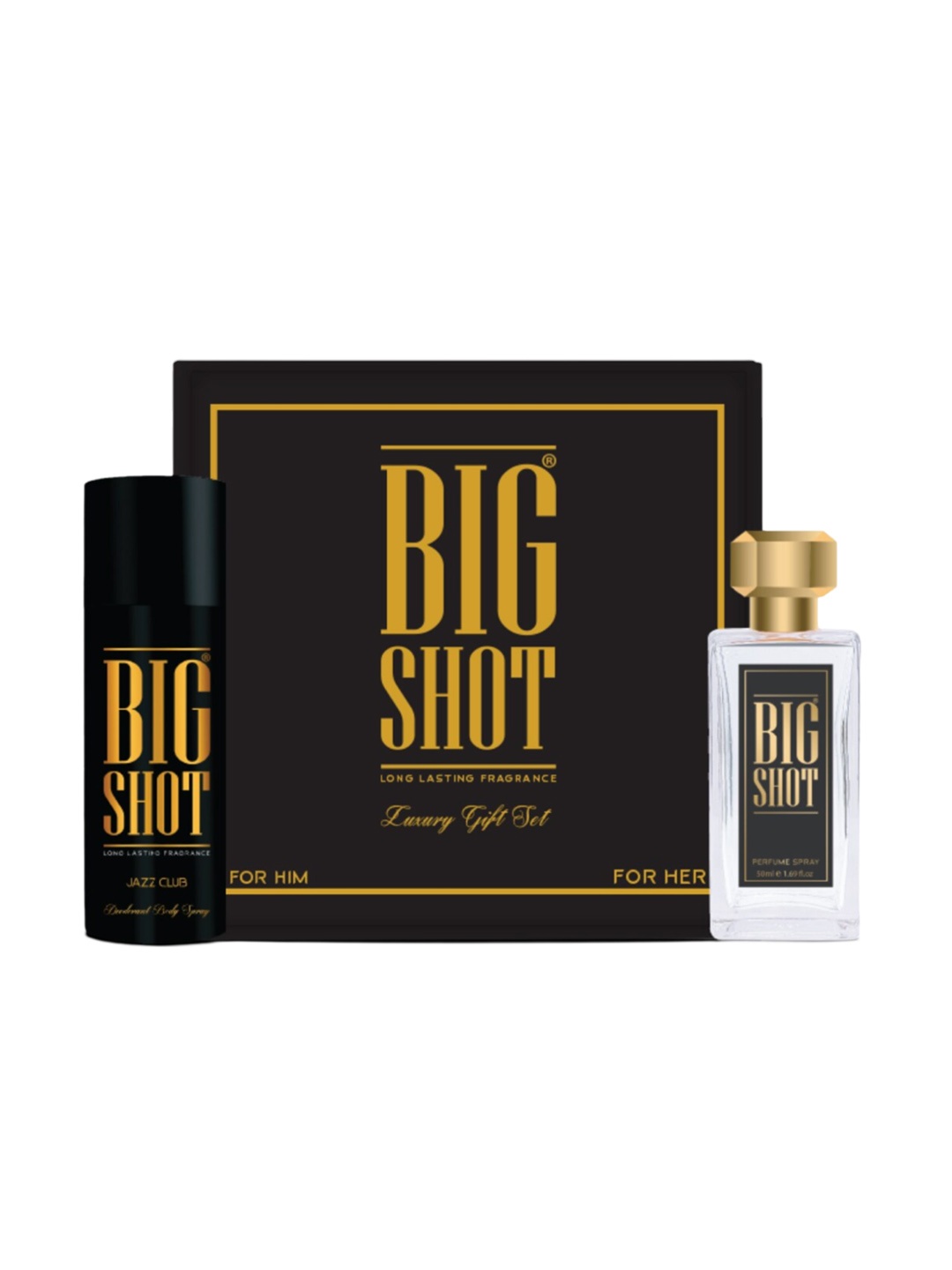 

OSCAR Big Shot 2-Pcs Long Lasting Deodorant 150ml & Perfume 50ml Gift Set, Multi