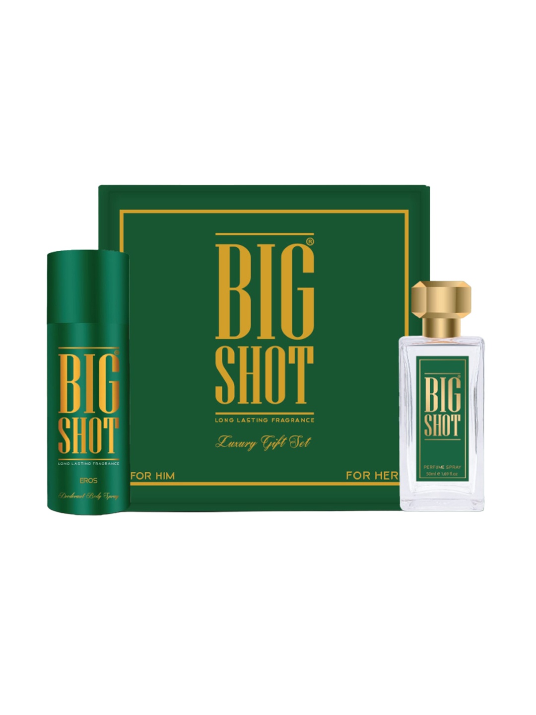 

OSCAR Big Shot 2-Pcs Long Lasting Deodorant 150ml & Perfume 50ml Gift Set, Multi