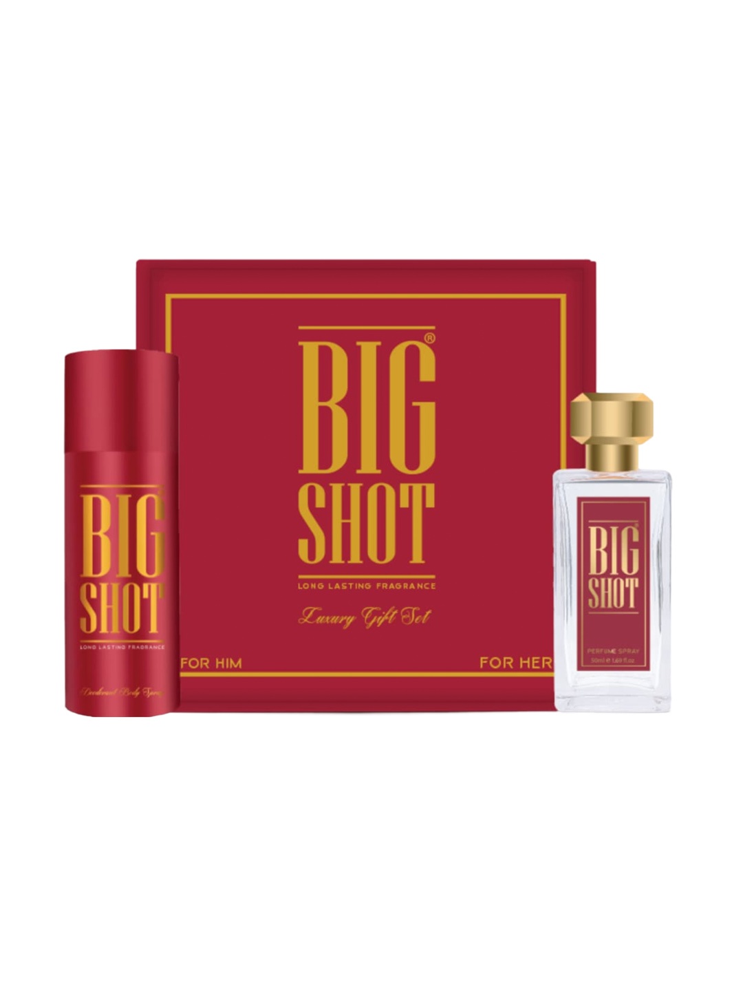 

OSCAR Big Shot 2-Pcs Long Lasting Deodorant 150ml & Perfume 50ml Gift Set, Multi