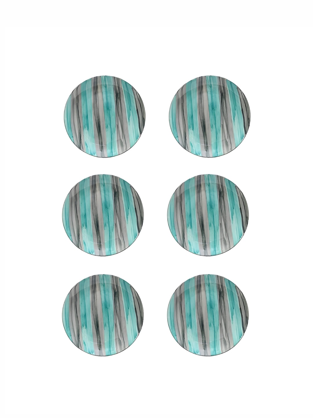 

caffeine Sea Green & Grey 6 Pieces Ceramic Plates