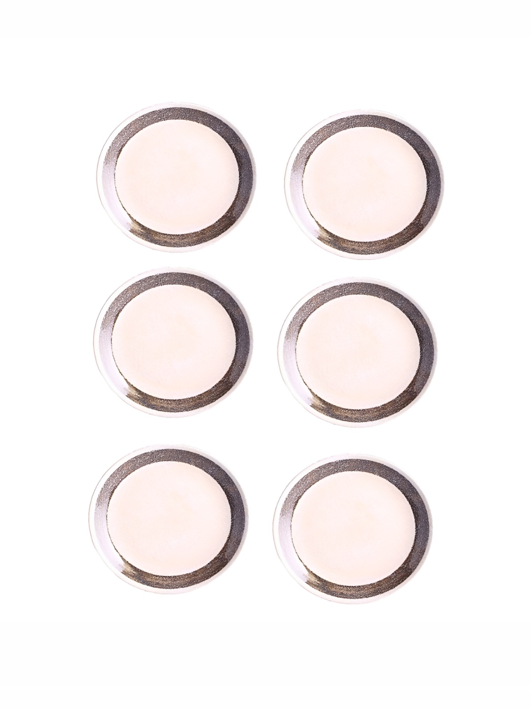 

caffeine Brown & Cream 6 Pieces Ceramic Plates