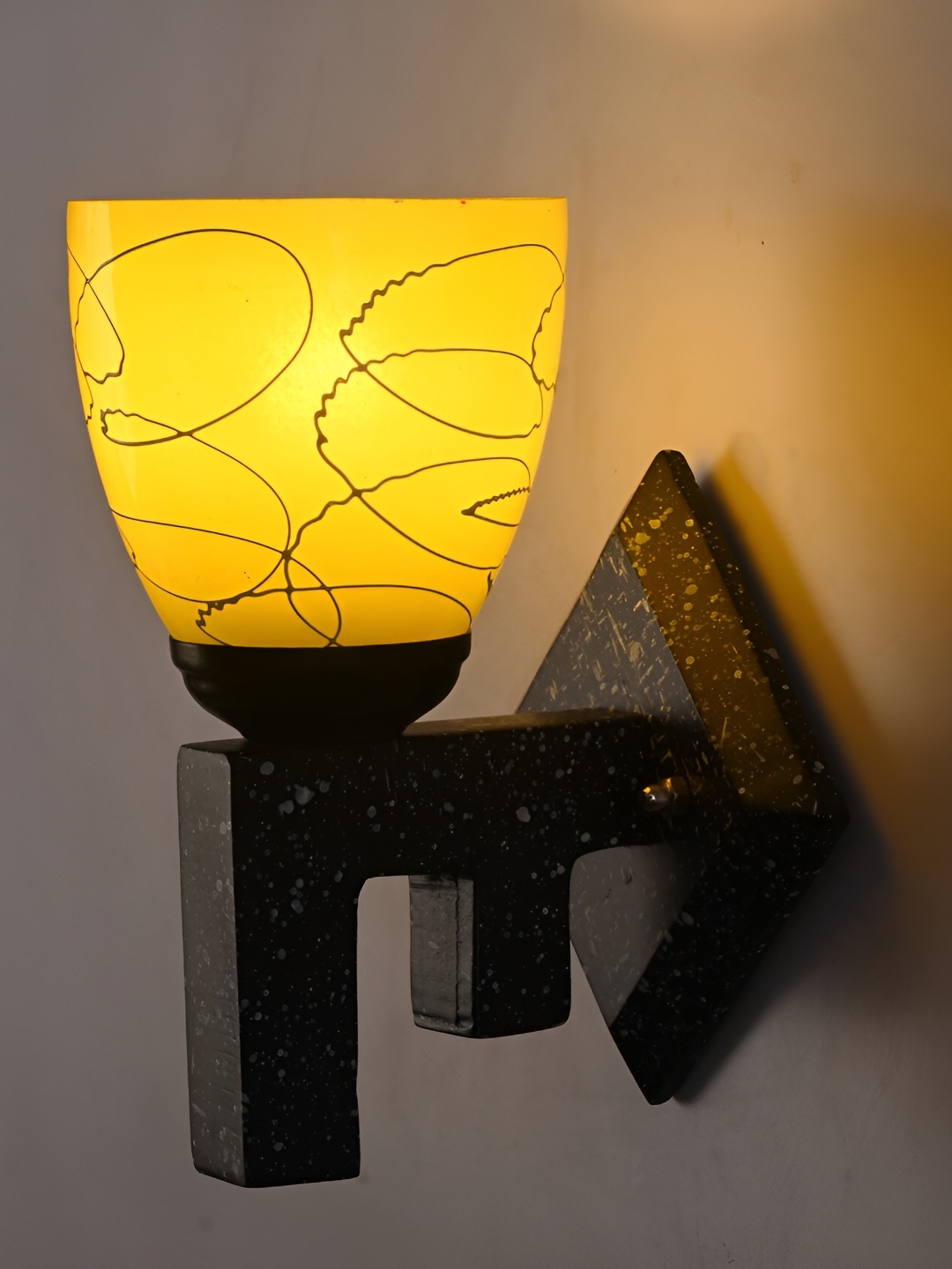

Afast Yellow Glass Wall Lamp