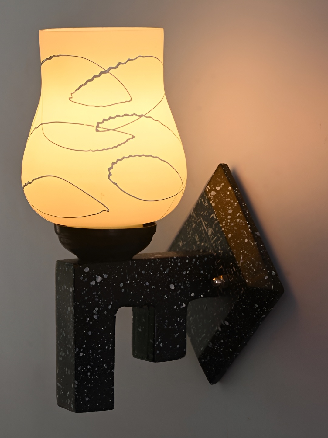 Afast White Glass Wall Lamp