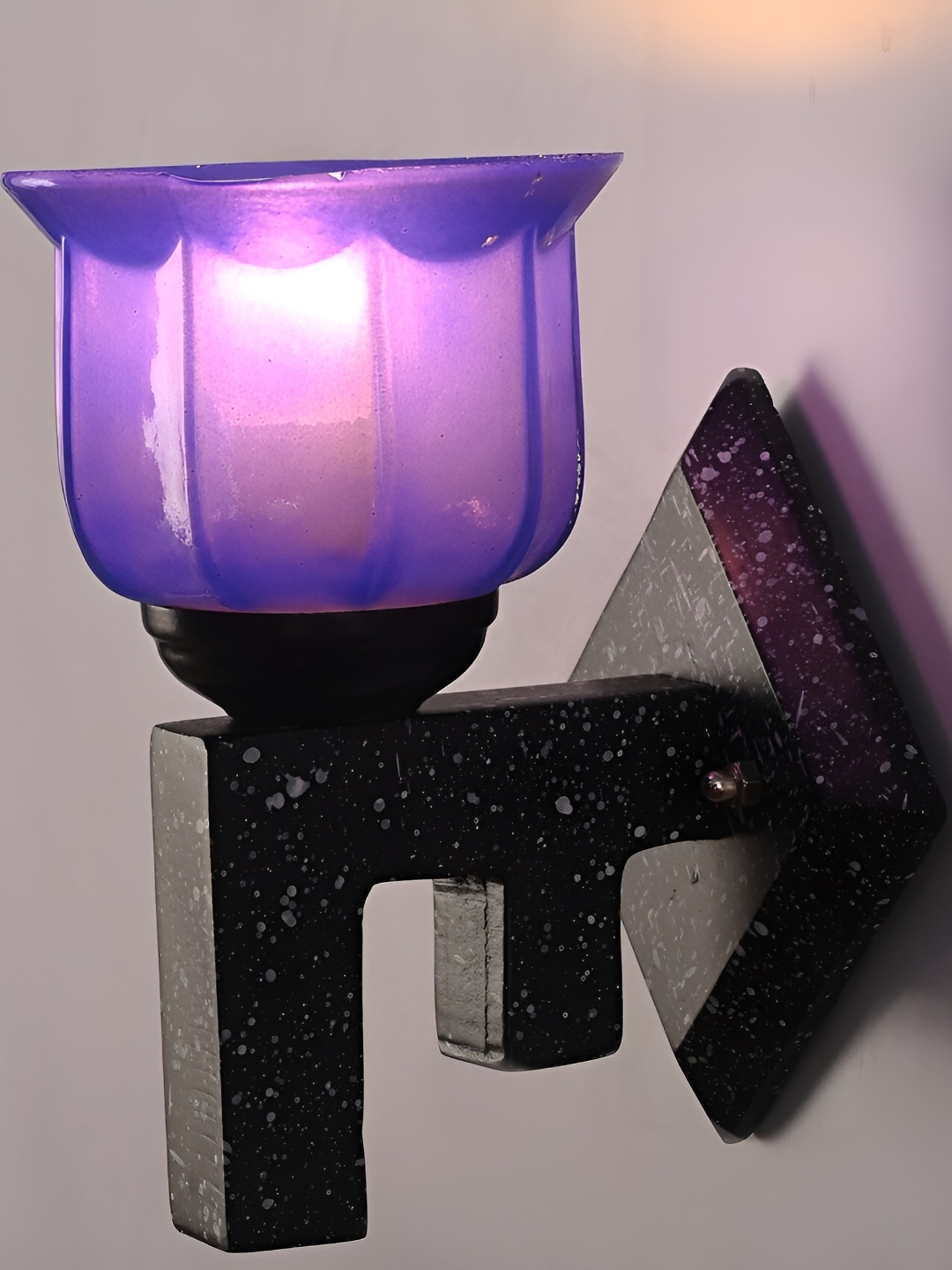 Afast Purple Glass Wall Lamp