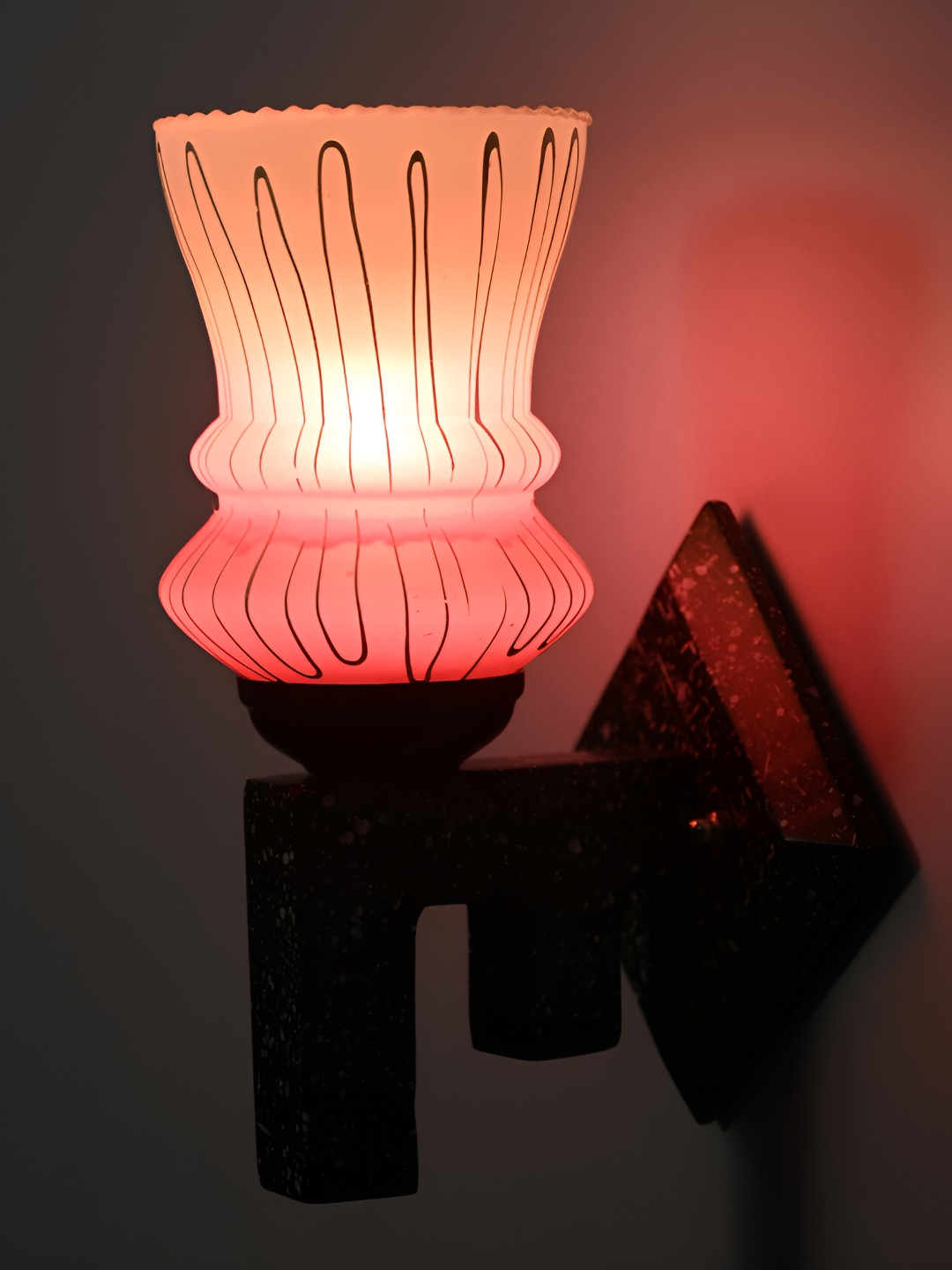 

Afast Pink & White Glass Wall Lamp
