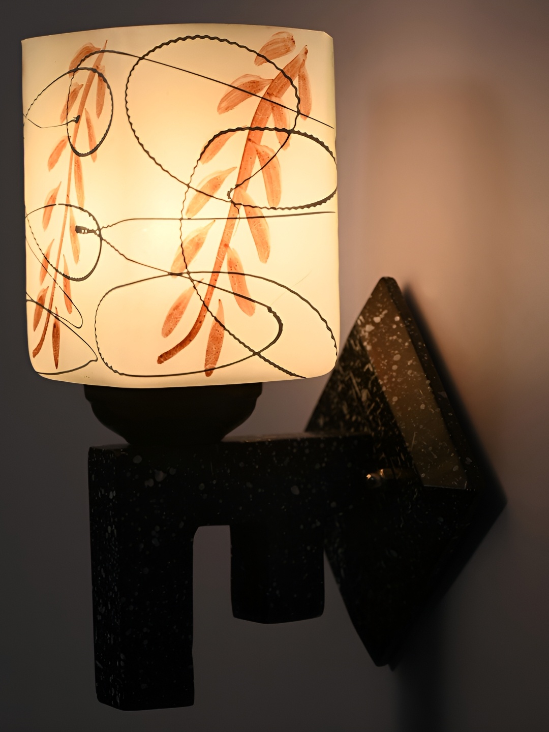 

Afast White & Brown Glass Wall Lamp