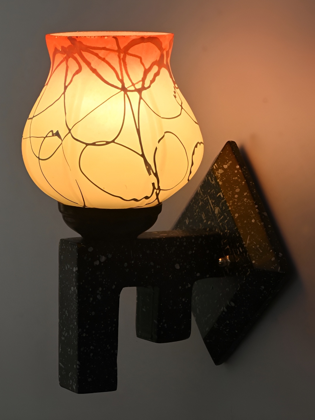 Afast Orange Glass Wall Lamp