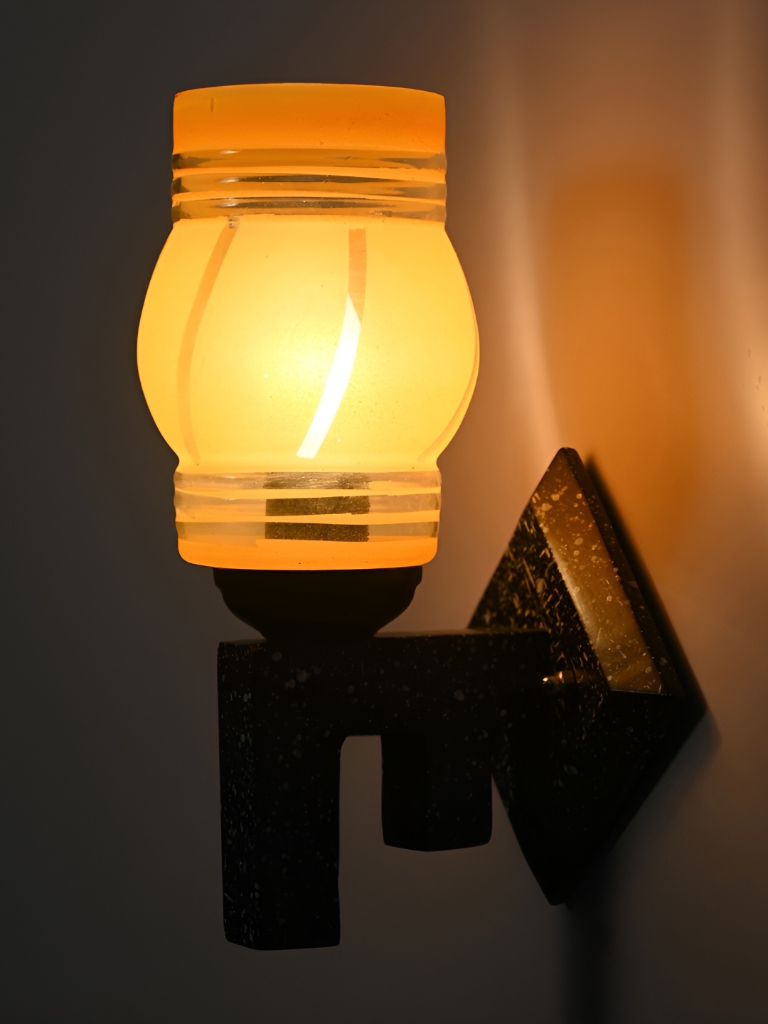 

Afast Yellow & Black Glass Wall Lamp