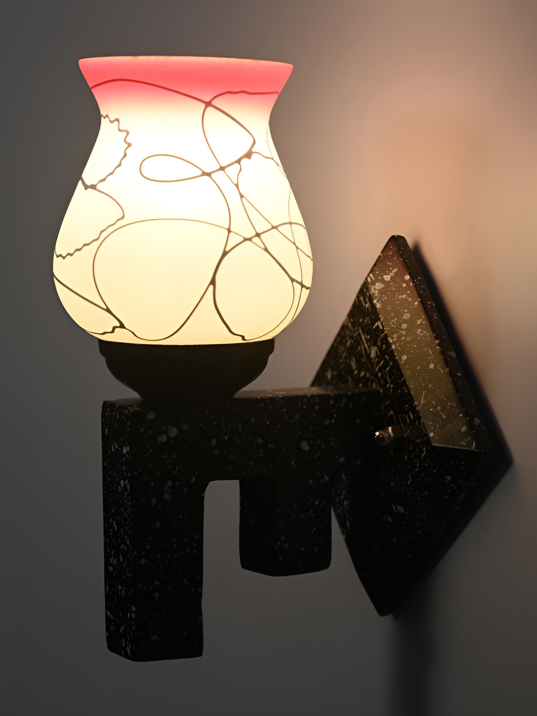 Afast Pink Glass Wall Lamp