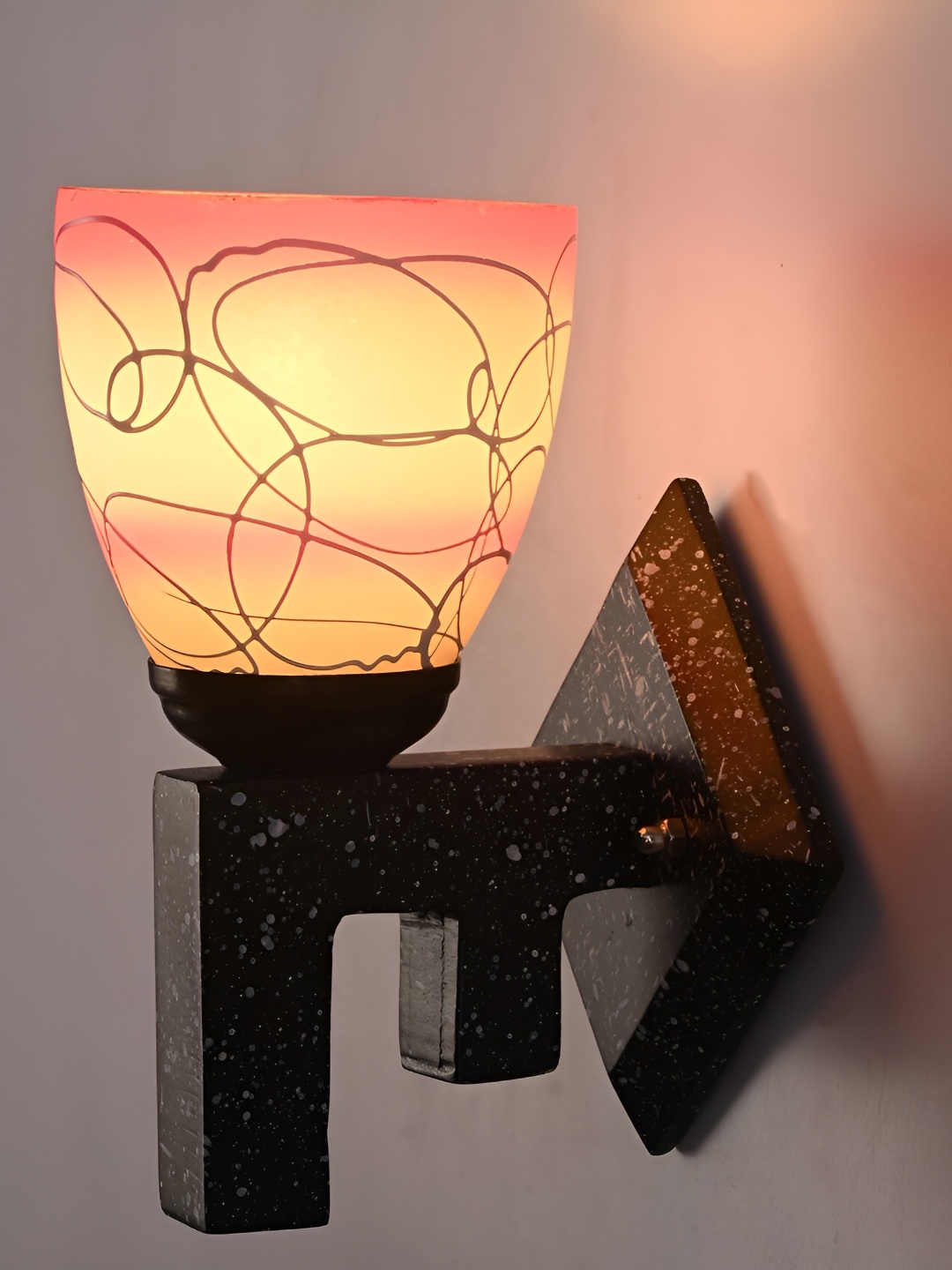 

Afast Pink & White Glass Wall Lamp