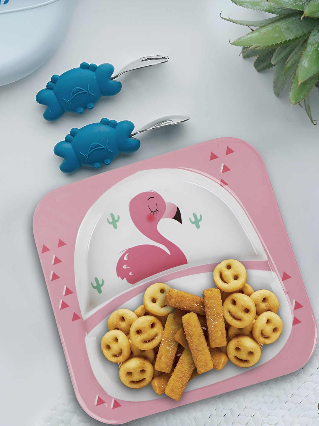 

Shree Murti White & Pink Printed Melamine Glossy Plates