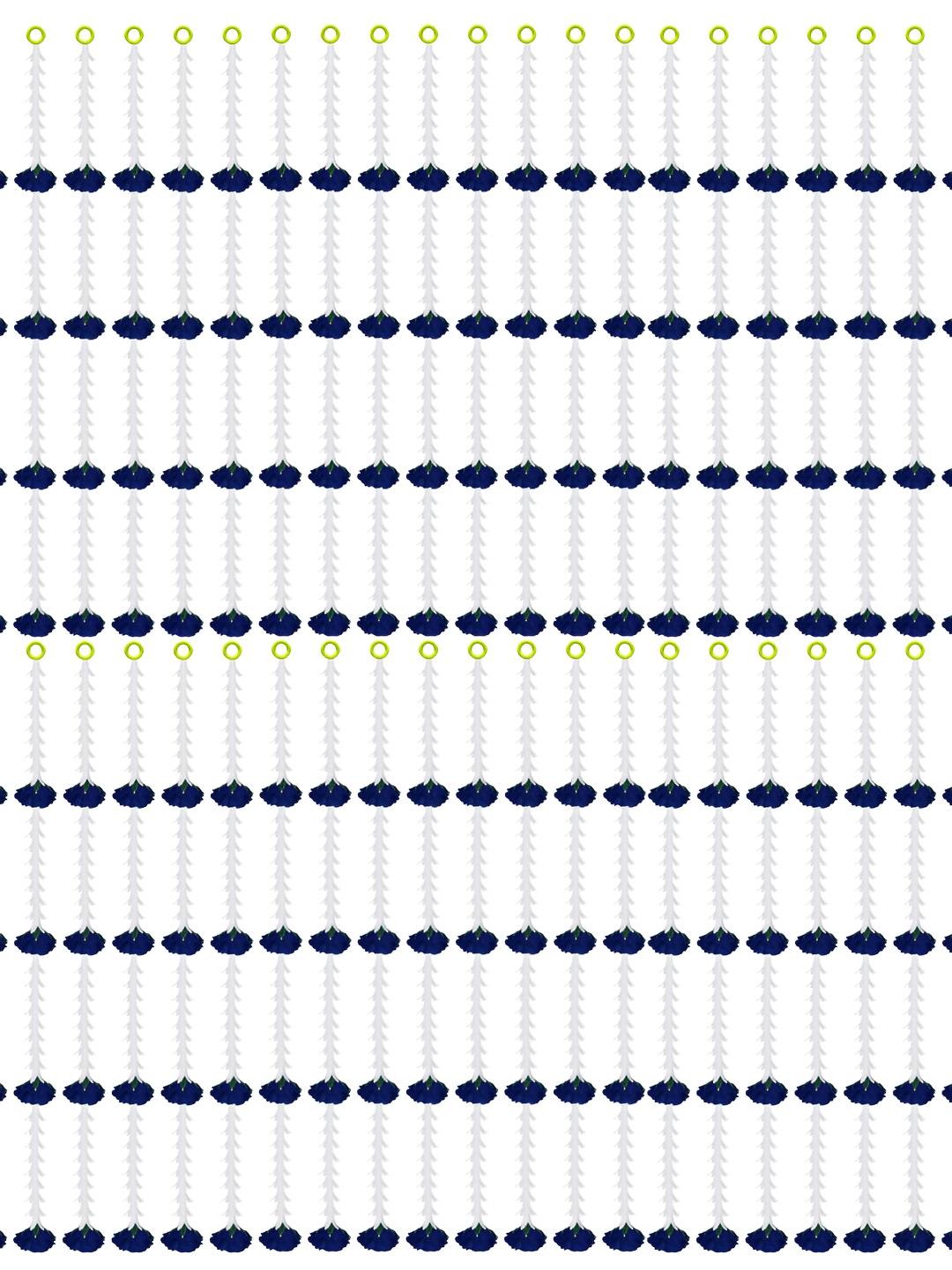

iHandikart Blue White 20 Pieces Hanging Rajnigandha With Rose Artificial Flower