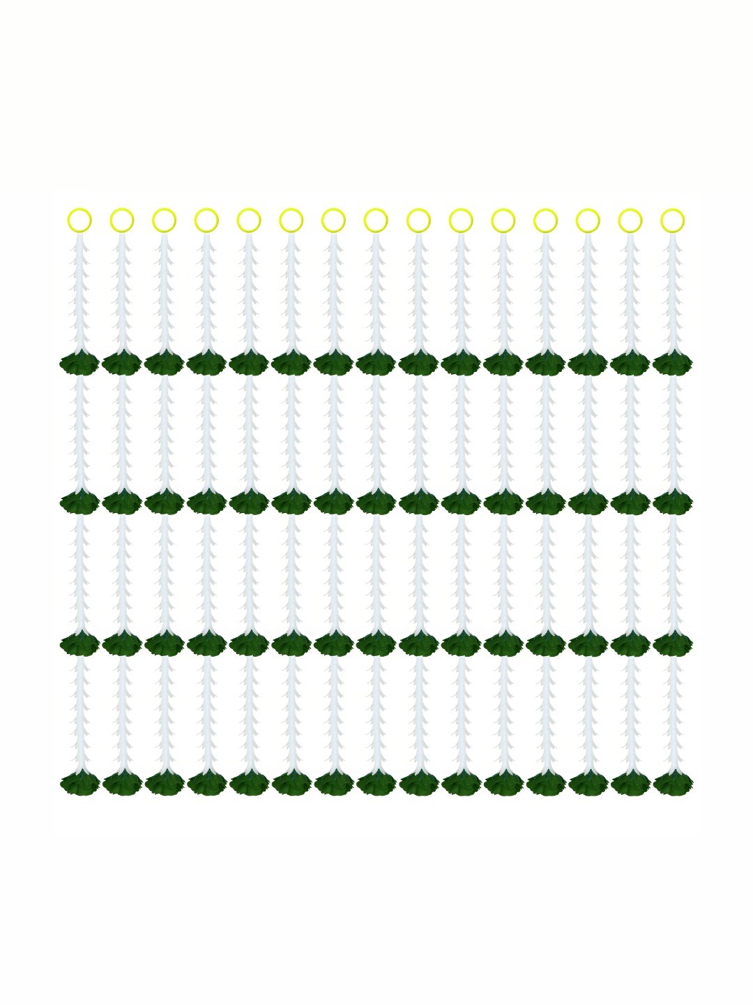 

iHandikart Green & White 20 Pieces Hanging Rose Artificial Garland