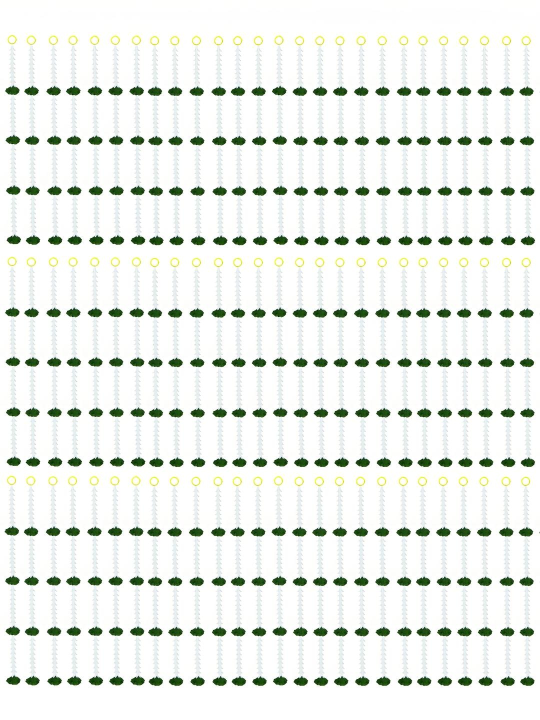 

iHandikart Green White 100 Pieces Hanging Rajnigandha With Rose Artificial Flower