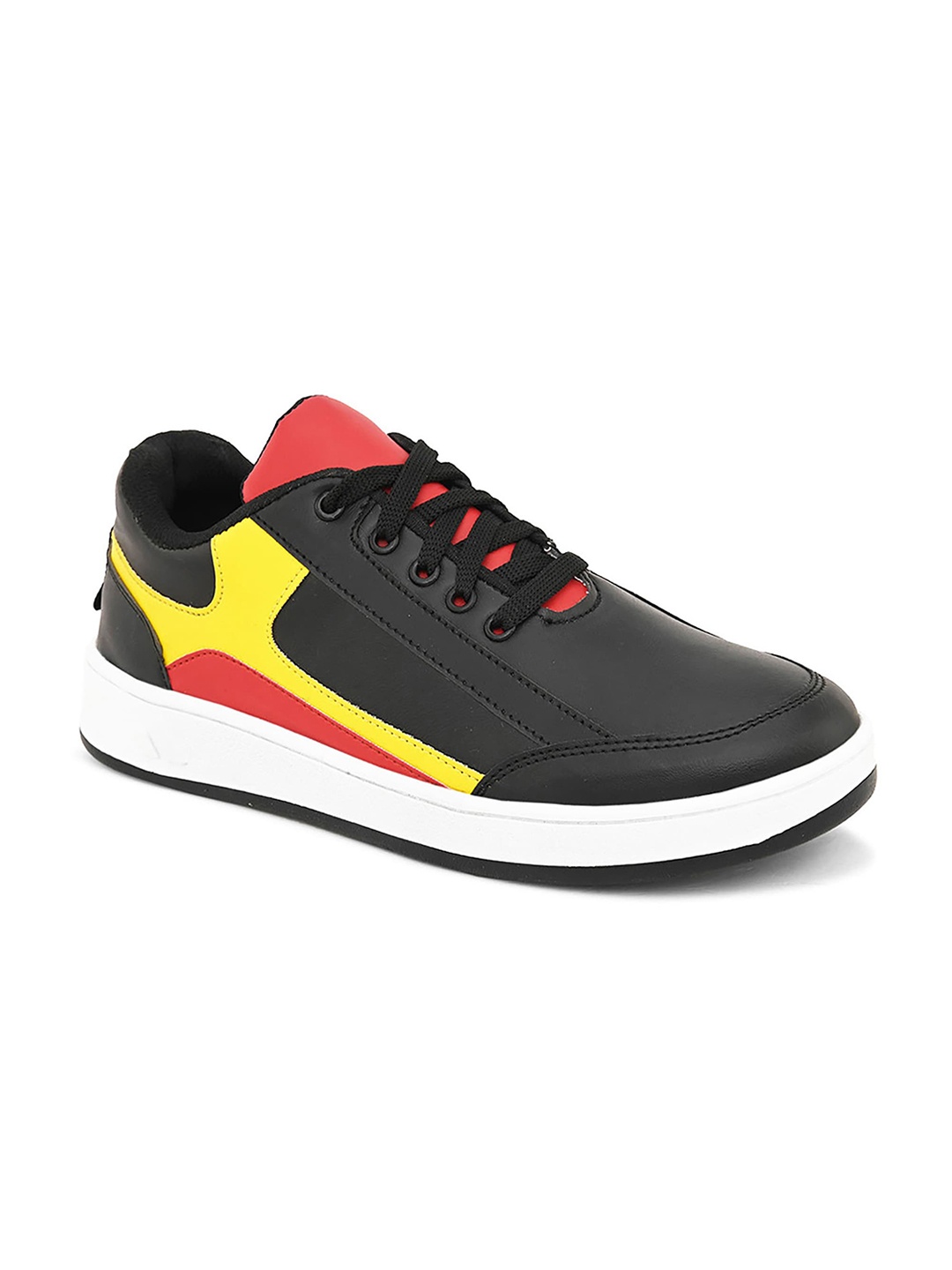 

John Karsun Men Colourblocked Antibacterial Comfort Insole Sneakers, Black
