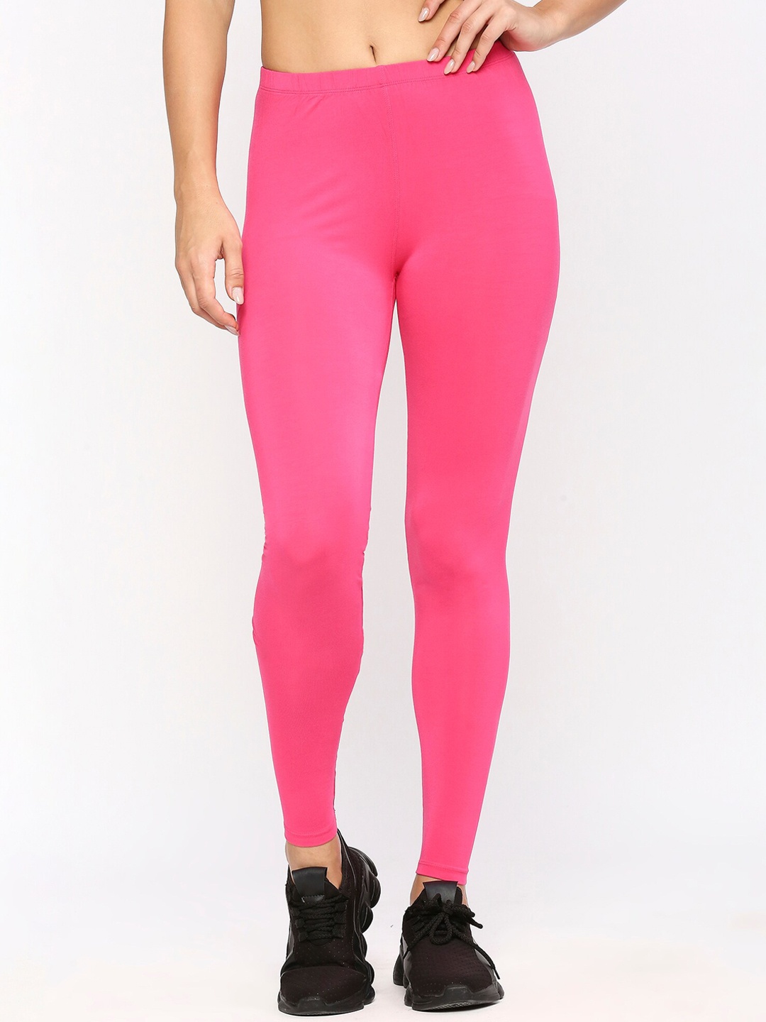 LAASA SPORTS Ankle Length Dry Fit Training Tights, Pink