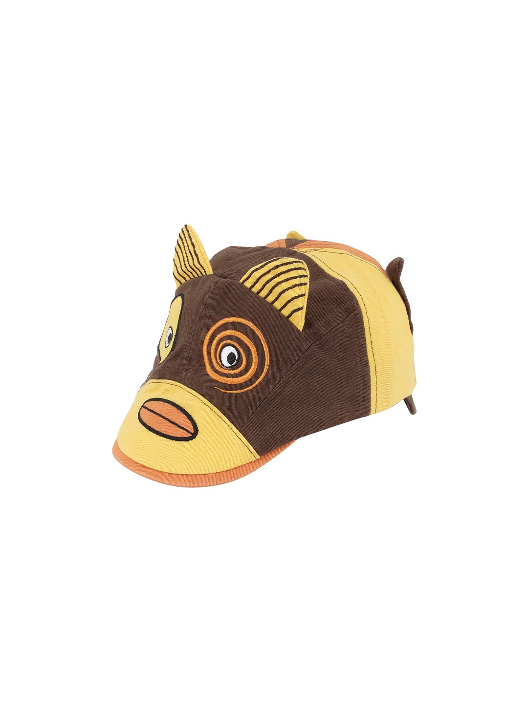 Zacharias Kids Self Design Cotton Snapback Cap, Brown
