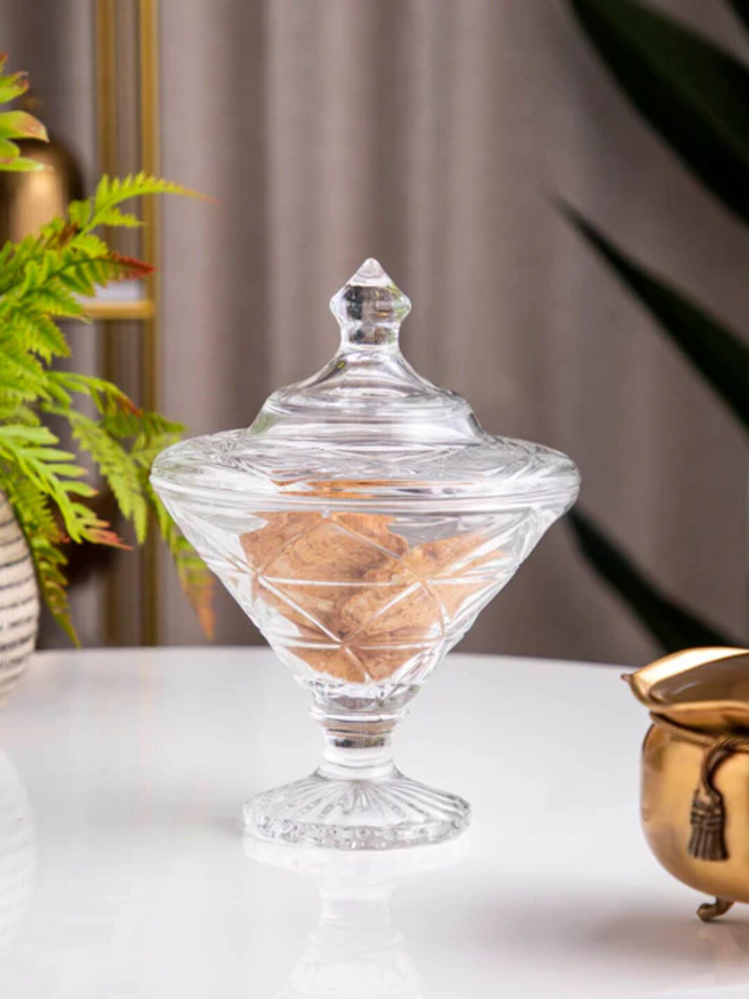 

THEDECORKART Transparent Glass Food Container