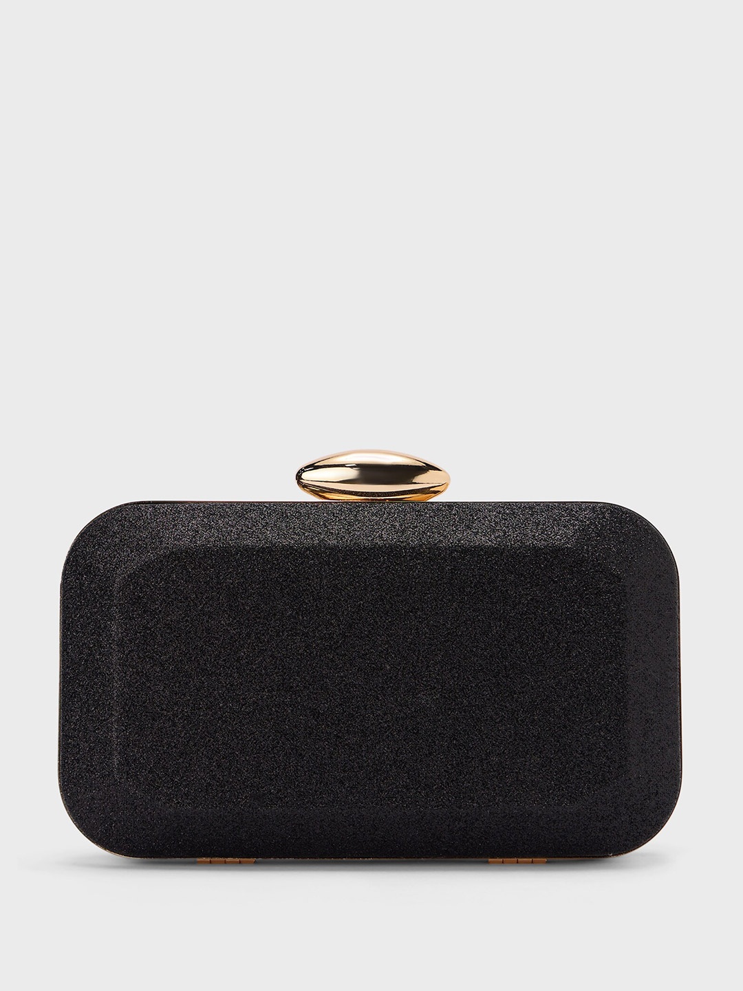 

20Dresses Black Textured Shimmer Rectangular Party Purse Clutch