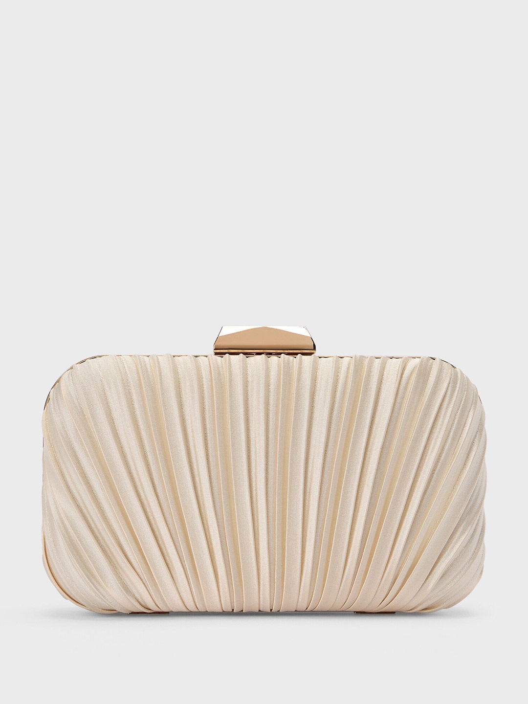 

20Dresses Textured Box Clutch, Cream