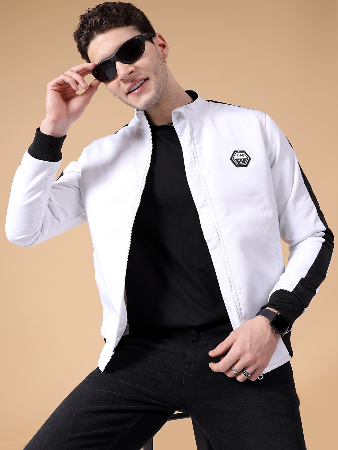 

The Indian Garage Co Lightweight Bomber Jacket, White