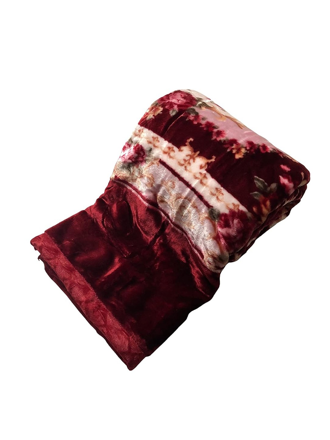 

Signature Andrew Red & Pink Floral Heavy Winter Single Bed Blanket