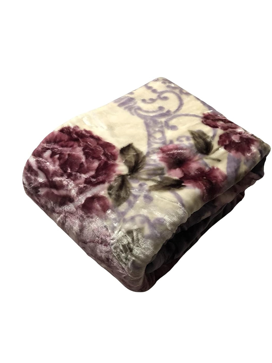 

Signature Andrew Beige & Brown Floral Heavy Winter Single Bed Blanket