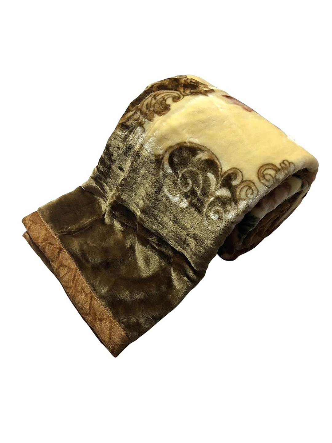 

Signature Yellow & Brown Floral Heavy Winter Single Bed Blanket