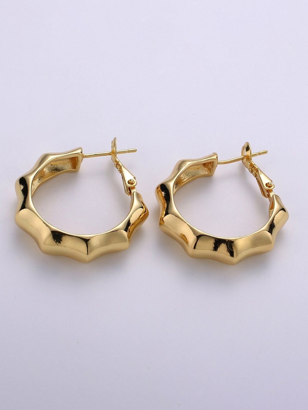 

ZIVOM Gold-Plated Circular Hoop Earrings