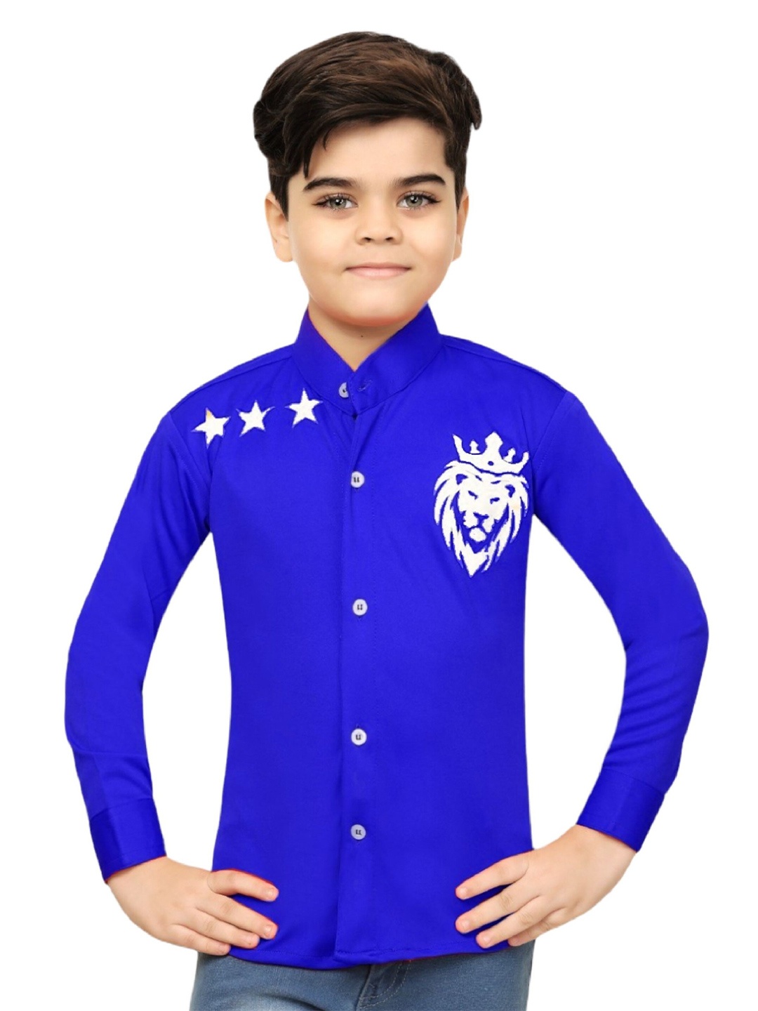 

BAESD Boys Graphic Printed Comfort Casual Shirt, Blue