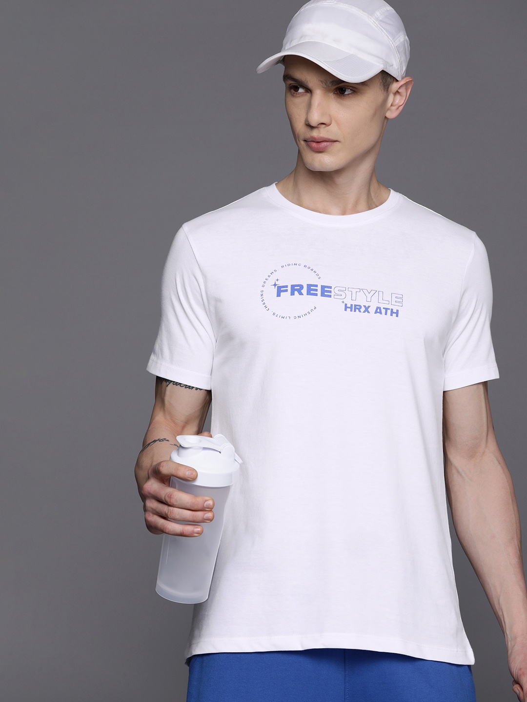 

HRX by Hrithik Roshan Men Typography Printed T-shirt, White