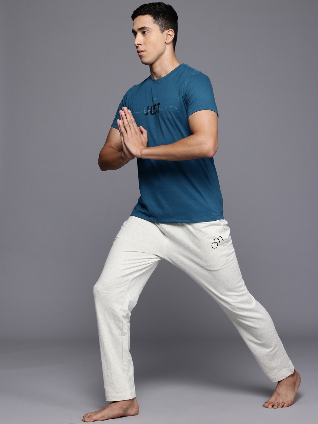 

HRX by Hrithik Roshan Men Pure Cotton Yoga Track Pants, Off white
