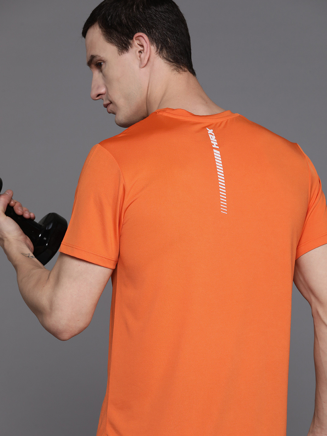 

HRX by Hrithik Roshan Rapid-Dry Training T-shirt, Orange