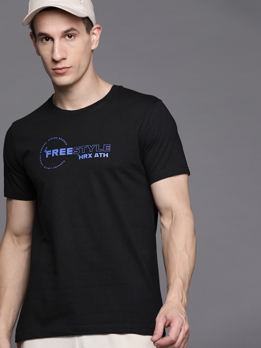 

HRX by Hrithik Roshan Men Typography Printed T-shirt, Black