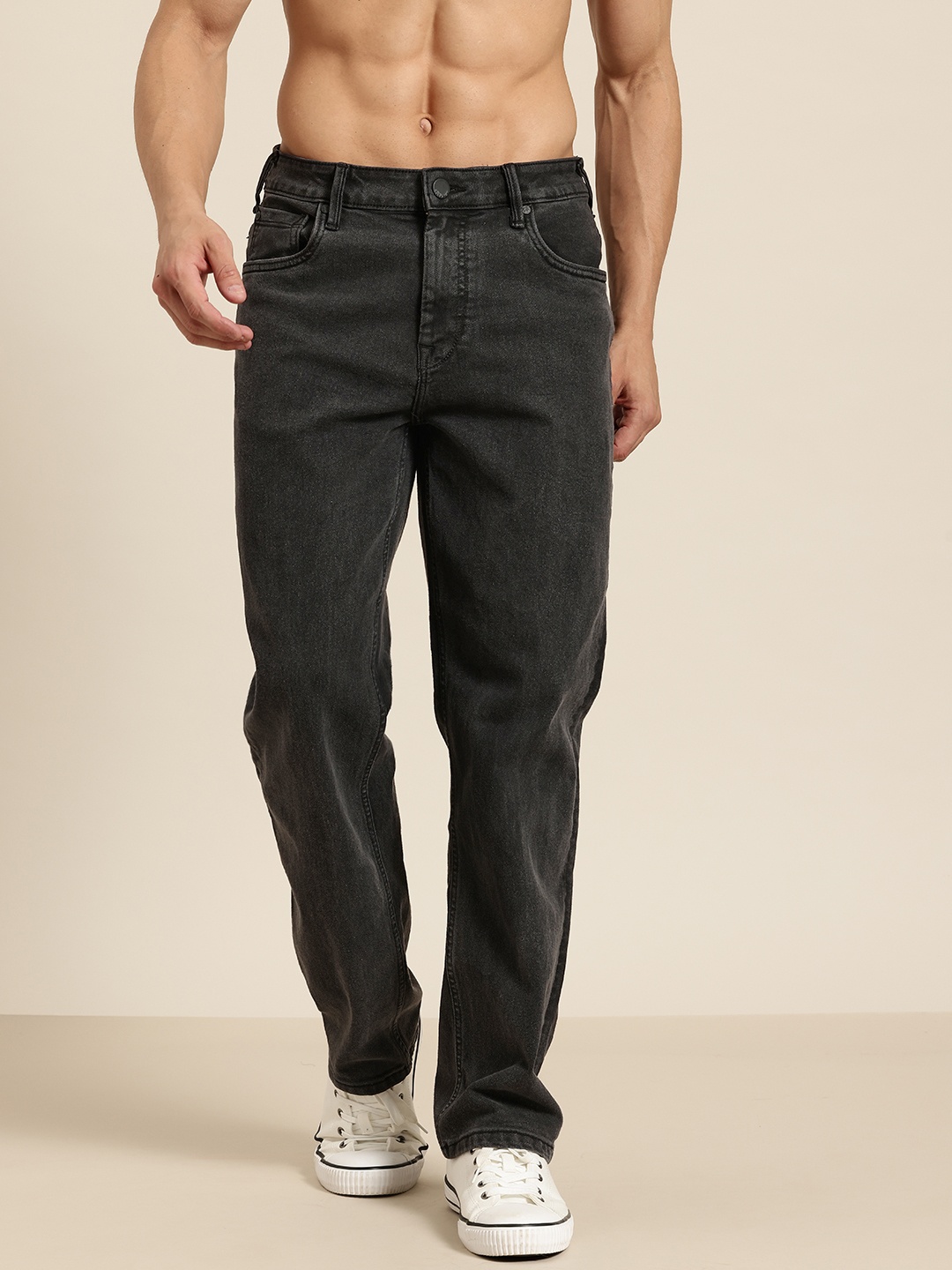 

HERE&NOW Men Stretchable Jeans, Black