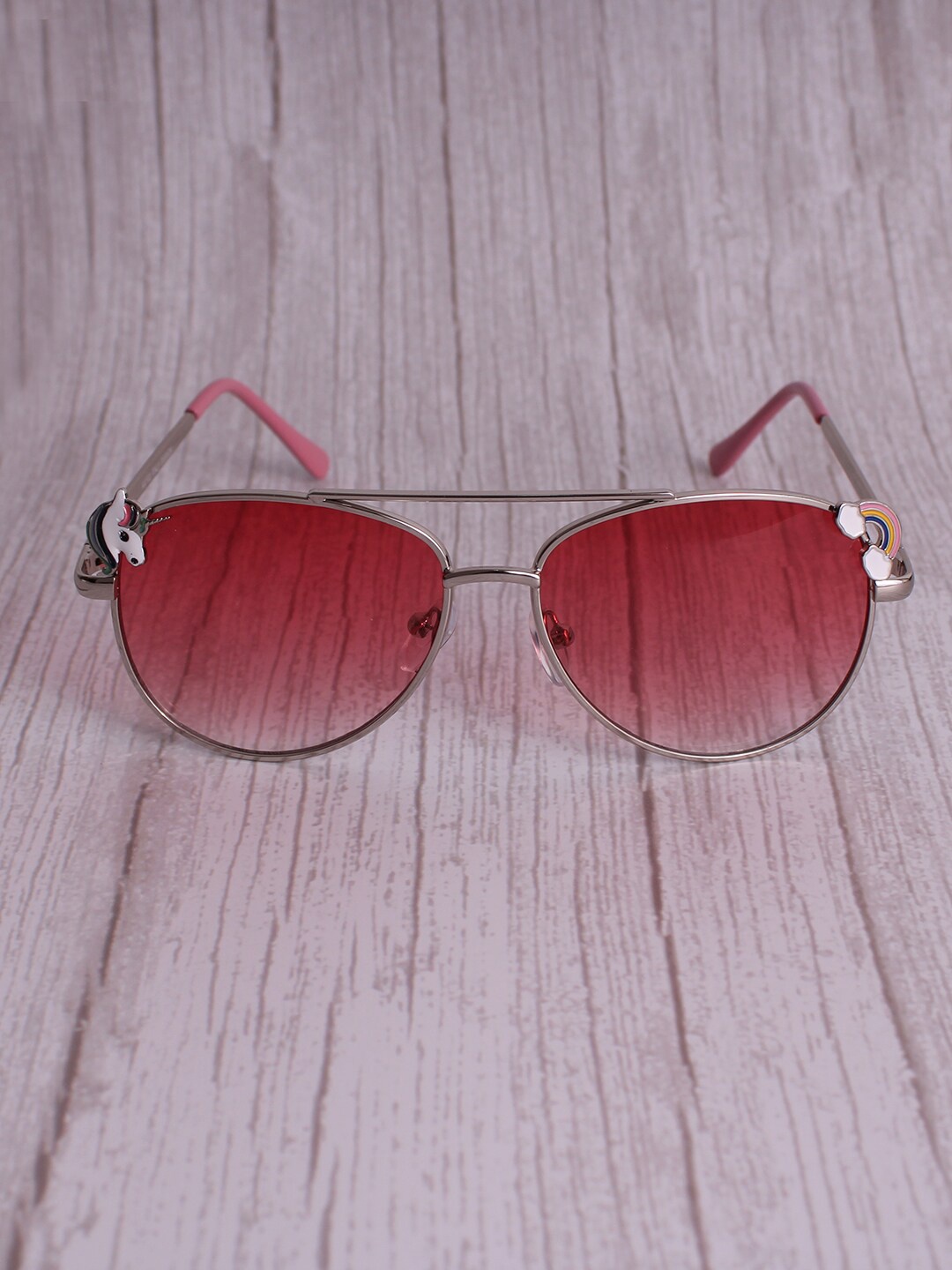 

DukieKooky Kids Aviator Sunglasses with UV Protected Lens DKSG426H, Red