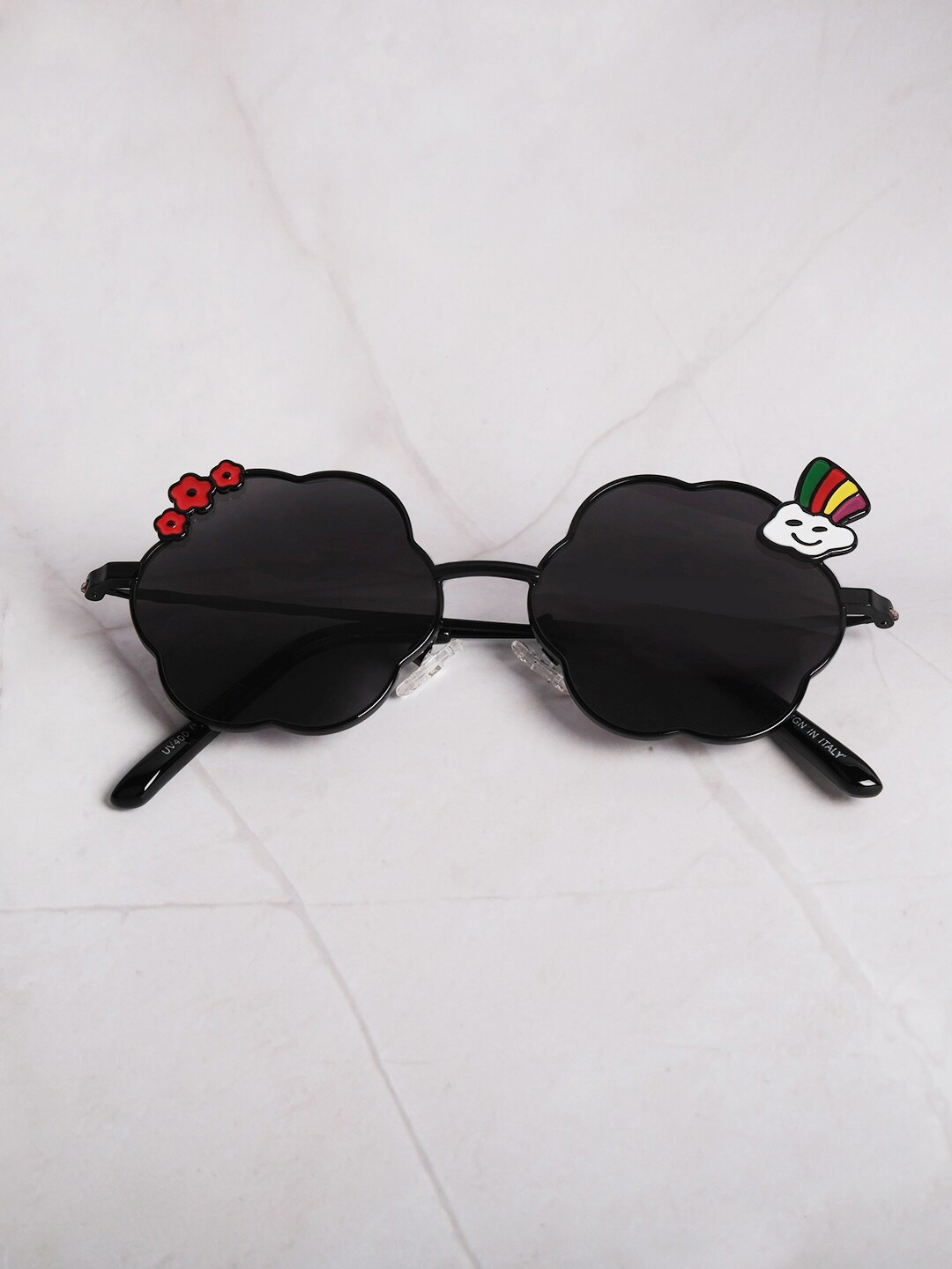 

DukieKooky Kids Cloud Shaped Sunglasses with UV Protected Lens DKSG420A, Black