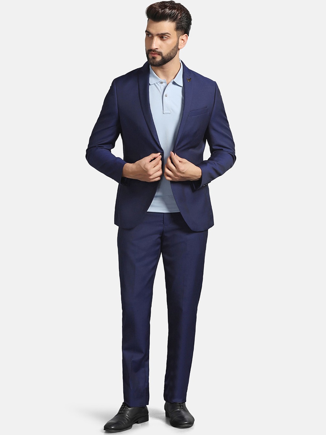 Blackberrys Men Luxe Slim Fit Formal Suit, Navy blue