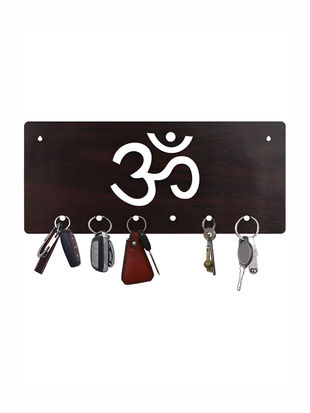 

CVANU Brown & White Patterned Wooden Key Holders